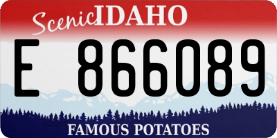 ID license plate E866089