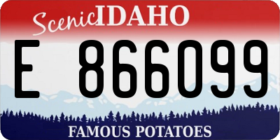 ID license plate E866099