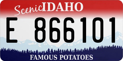 ID license plate E866101