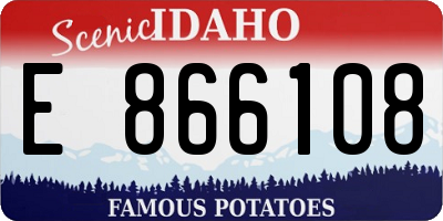 ID license plate E866108