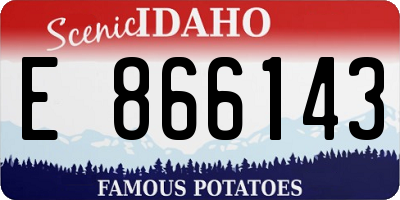 ID license plate E866143