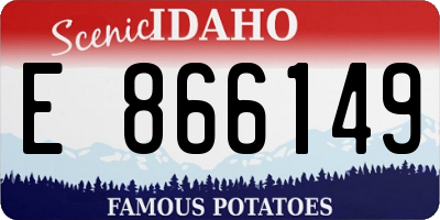 ID license plate E866149