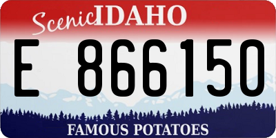 ID license plate E866150