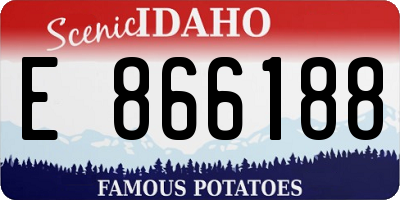 ID license plate E866188