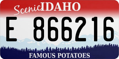 ID license plate E866216