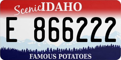 ID license plate E866222