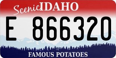 ID license plate E866320