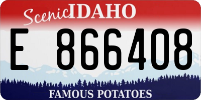 ID license plate E866408