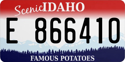 ID license plate E866410