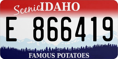 ID license plate E866419
