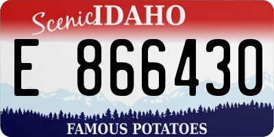 ID license plate E866430