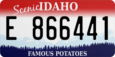 ID license plate E866441