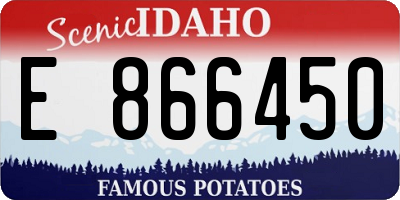 ID license plate E866450