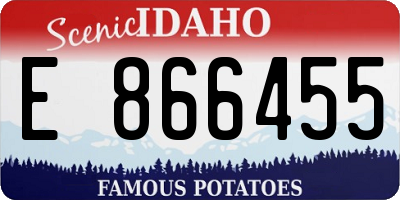 ID license plate E866455