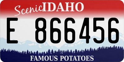 ID license plate E866456