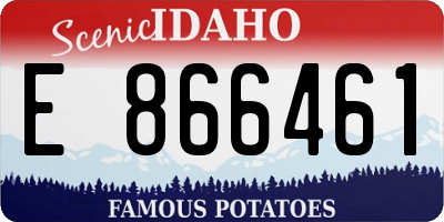 ID license plate E866461