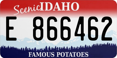 ID license plate E866462