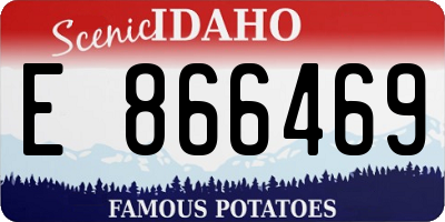 ID license plate E866469