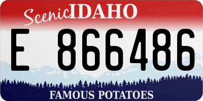 ID license plate E866486