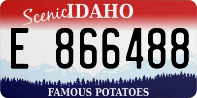 ID license plate E866488