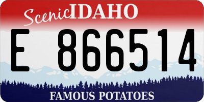 ID license plate E866514