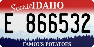 ID license plate E866532