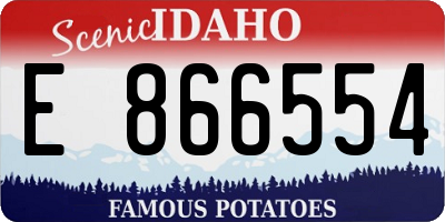 ID license plate E866554