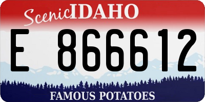 ID license plate E866612
