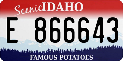 ID license plate E866643