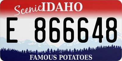ID license plate E866648