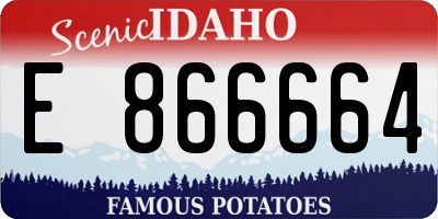 ID license plate E866664