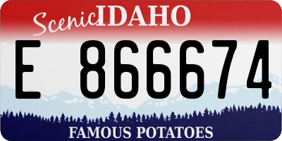 ID license plate E866674