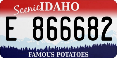ID license plate E866682