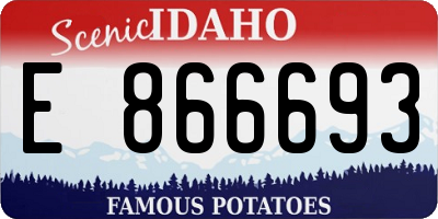 ID license plate E866693