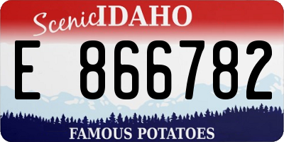 ID license plate E866782