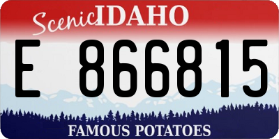 ID license plate E866815