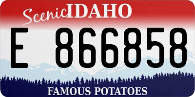 ID license plate E866858