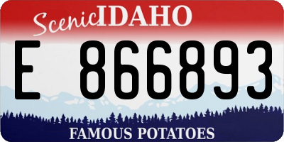 ID license plate E866893