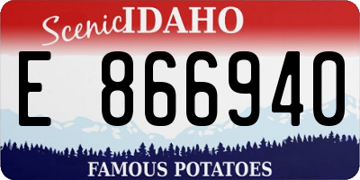 ID license plate E866940