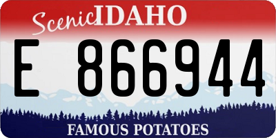 ID license plate E866944
