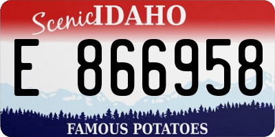 ID license plate E866958