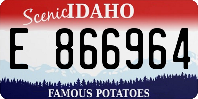 ID license plate E866964