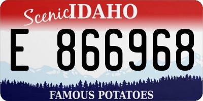 ID license plate E866968