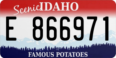 ID license plate E866971
