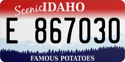 ID license plate E867030