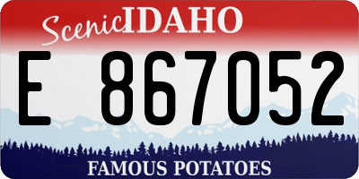 ID license plate E867052