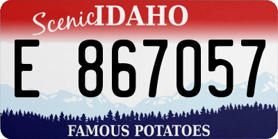 ID license plate E867057