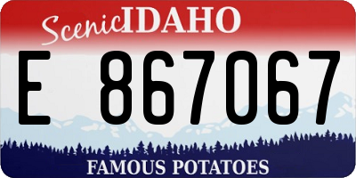 ID license plate E867067