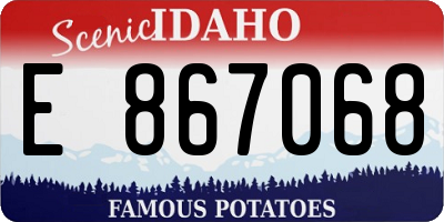ID license plate E867068