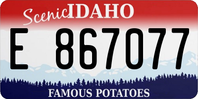 ID license plate E867077
